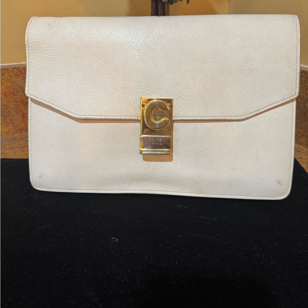 Celine white clutch, used - Picture 4 of 13